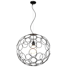 Φωτιστικό Οροφής Κρεμαστό HL-3589-M-H 77-4088 Aline Black Φ80 Homelighting Μέταλλο
