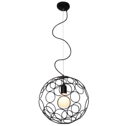 Φωτιστικό Οροφής Κρεμαστό HL-3589-S 77-4082 Aline Black Φ50 Homelighting Μέταλλο