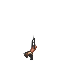 Φωτιστικό Οροφής Κρεμαστό HL-3600-1S 77-4241 Arlen Copper & Black  Homelighting Μέταλλο
