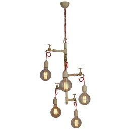 Φωτιστικό Οροφής Κρεμαστό HL-084T-5 77-2796 Hikari Beige  Homelighting Μέταλλο