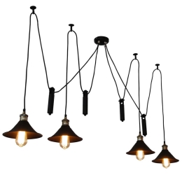 Φωτιστικό Οροφής Κρεμαστό HL-3310-4P 77-3233 Move Balance Brown Rusty Homelighting Μέταλλο