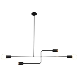 Φωτιστικό Οροφής Κρεμαστό HL-3525-4 77-3810 Rodney Black  Homelighting Μέταλλο