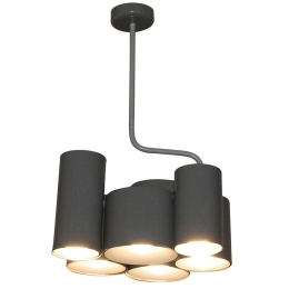 Φωτιστικό Οροφής Κρεμαστό HL-3566-6P 77-3994 Brody Dark Grey  Homelighting Μέταλλο