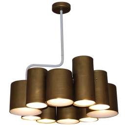 Φωτιστικό Οροφής Κρεμαστό HL-3567-P10 77-3990 Brody Old Bronze & White  Homelighting Μέταλλο