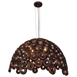 Φωτιστικό Οροφής Κρεμαστό HL-3590-2XL 77-4111 Darina Old Bronze Φ92 Homelighting Μέταλλο