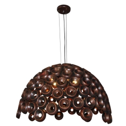 Φωτιστικό Οροφής Κρεμαστό HL-3590-3XL 77-4340 Darina Old Bronze Φ110 Homelighting Μέταλλο
