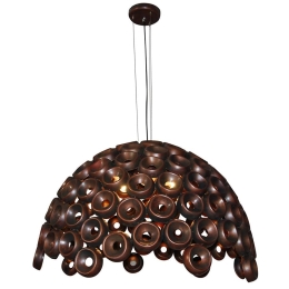Φωτιστικό Οροφής Κρεμαστό HL-3590-XL 77-4335 Darina Old Bronze Φ72 Homelighting Μέταλλο