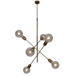 Φωτιστικό Οροφής Κρεμαστό Led HL-3524-6 77-3803 Eric Old Bronze & White  Homelighting Μέταλλο