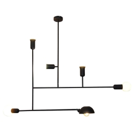 Φωτιστικό Οροφής Κρεμαστό Led HL-3525-6 77-3814 Rodney Black  Homelighting Μέταλλο