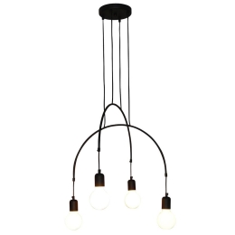 Φωτιστικό Οροφής Κρεμαστό Led HL-3527-4 77-3822 Everdina Black Homelighting Μέταλλο