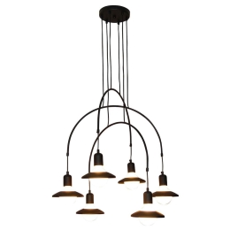 Φωτιστικό Οροφής Κρεμαστό Led HL-3528-6 77-3826 Everdina Black  Homelighting Μέταλλο