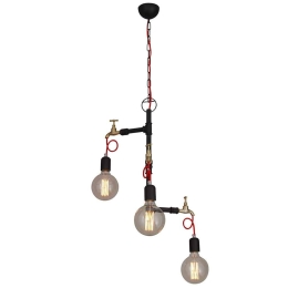 Φωτιστικό Οροφής Κρεμαστό HL-082T-3 77-2790 Hikari Brown Rusty  Homelighting Μέταλλο