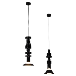 Φωτιστικό Οροφής HL-3548-1 77-3844 Gabriel Black  Homelighting Ξύλο