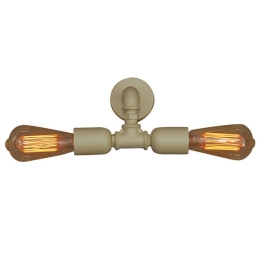Φωτιστικό Τοίχου - Απλίκα HL-105-2W 77-2818 Momus Beige  Homelighting Μέταλλο