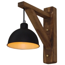 Φωτιστικό Τοίχου - Απλίκα HL-250-17W 77-3092 Tripoda Brown Homelighting Μέταλλο,Ξύλο