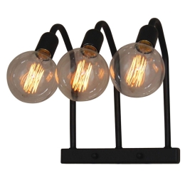 Φωτιστικό Τοίχου - Απλίκα HL-301-W3 77-3124 Hydra Black Homelighting Μέταλλο