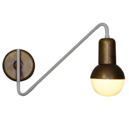 Φωτιστικό Τοίχου - Απλίκα HL-3523-1 77-3793 Christopher Old Bronze & White  Homelighting Μέταλλο