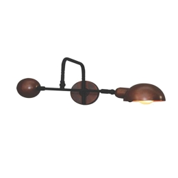 Φωτιστικό Τοίχου - Απλίκα HL-3539-1 M 77-3874 Oliver Old Copper & Black  Homelighting Μέταλλο