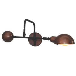 Φωτιστικό Τοίχου - Απλίκα HL-3539-1 S 77-3868 Oliver Old Copper & Black  Homelighting Μέταλλο