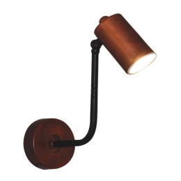 Φωτιστικό Τοίχου - Απλίκα HL-3552-1S 77-4416 Molly Old Copper & Black  Homelighting Μέταλλο