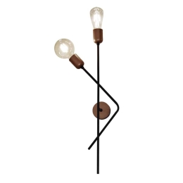 Φωτιστικό Τοίχου - Απλίκα HL-3561-2 77-3972 Skye Old Bronze & Black  Homelighting Μέταλλο
