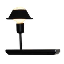 Φωτιστικό Τοίχου HL-3596 ML1 77-4412 Rowan Black Homelighting Μέταλλο,Ξύλο