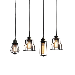 Φωτιστικό Οροφής - Ράγα 77-2449 KS2048P-85-4AB-S Magnum Syrma Black Mat Homelighting Μέταλλο