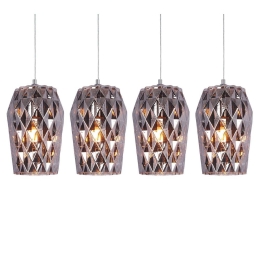 Φωτιστικό Οροφής - Ράγα 77-3723 SE4288S-04 Luca Smoke Glass Chrome Homelighting Γυαλί