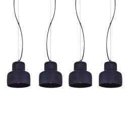 Φωτιστικό Οροφής - Ράγα 77-4141 SE 153-125-4 Myra Black Mat Homelighting Τσιμέντο