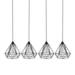 Φωτιστικό Οροφής - Ράγα 77-4348 SE148-19-4 Mila Black Homelighting Μέταλλο