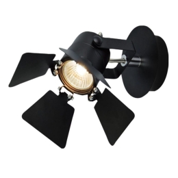 Φωτιστικό Οροφής Spot 77-2208 GU12015A-1R Mystik Black Mat Homelighting Μέταλλο