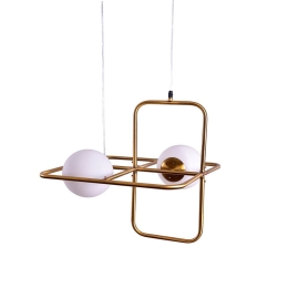 Φωτιστικό Οροφής SE 133-2PS Athen Brass Homelighting Μέταλλο,Γυαλί
