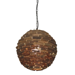 Φωτιστικό Οροφής 77-3601 P001 Ball Talk Natural Homelighting Ξύλο