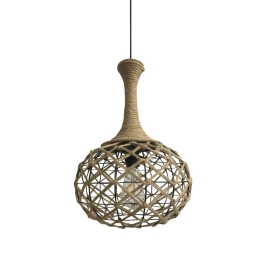 Φωτιστικό Οροφής 77-3612 HM7 Rep Black & Rope Homelighting Σχοινί