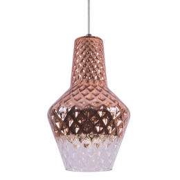 Φωτιστικό Οροφής 77-4343 SE-2530 Athina Copper-Clear Homelighting Glass