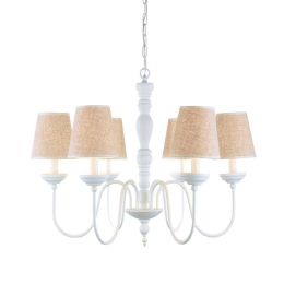 Φωτιστικό Οροφής 77-3671 C111-6 Orion White Mat Homelighting Μέταλλο,Ύφασμα