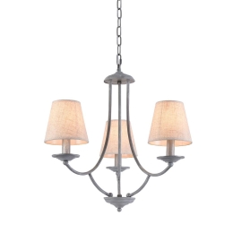 Φωτιστικό Οροφής 77-3661 C119-3 Etna Grey & White Shade Homelighting Μέταλλο,Ύφασμα