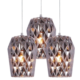 Φωτιστικό Οροφής 77-3722 SE4288S-03 Luca Smoke Glass Chrome Homelighting Γυαλί