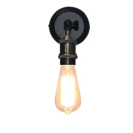 Φωτιστικό Τοίχου - Απλίκα 77-2160 KS2048W-1BK Magnum Bronze Homelighting Μέταλλο
