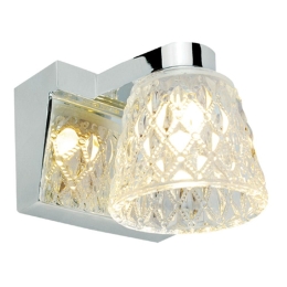 Φωτιστικό Τοίχου - Απλίκα 77-2215 WL12029-1R(G9) Elite Chrome Homelighting Μέταλλο,Γυαλί