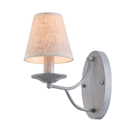 Φωτιστικό Τοίχου - Απλίκα 77-3663 C119-1 Etna Grey & White Shade Homelighting Μέταλλο,Ύφασμα