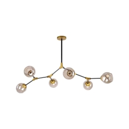 Φωτιστικό Οροφής Conelly 77-8106 116x75x65 Black-Honey Homelighting Μέταλλο,Γυαλί