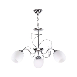 Φωτιστικό Οροφής Ferrow 77-8083 60x60x53 Chrome-White Homelighting Μέταλλο,Γυαλί
