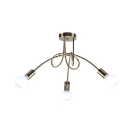 Φωτιστικό Οροφής-Πλαφονιέρα Quirkly 77-8089 64x64x38 Antique Bronze Homelighting Μέταλλο