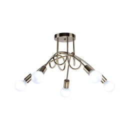 Φωτιστικό Οροφής-Πλαφονιέρα Quirkly 77-8090 64x64x38 Antique Bronze Homelighting Μέταλλο
