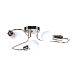 Φωτιστικό Οροφής-Πλαφονιέρα Shevy 77-8087 52x52x14 Nickel Homelighting Μέταλλο