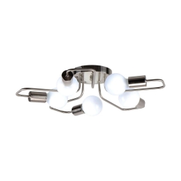 Φωτιστικό Οροφής-Πλαφονιέρα Shevy 77-8088 54x54x14 Nickel Homelighting Μέταλλο