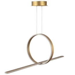 Φωτιστικό Οροφής 77-8120 Led 120cm Milea Gold Mat Homelighting Αλουμίνιο,Ακρυλικό