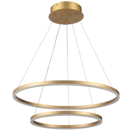 Φωτιστικό Οροφής 77-8125 Led 60-40cm Olympic Gold Mat Homelighting Αλουμίνιο,Ακρυλικό