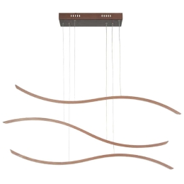 Φωτιστικό Οροφής 77-8130 Led 120cm Waves Coffee Brown Homelighting Αλουμίνιο,Ακρυλικό